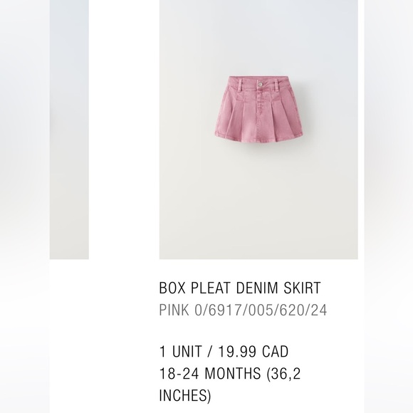 Zara skort 18-24M never worn - Picture 4 of 4